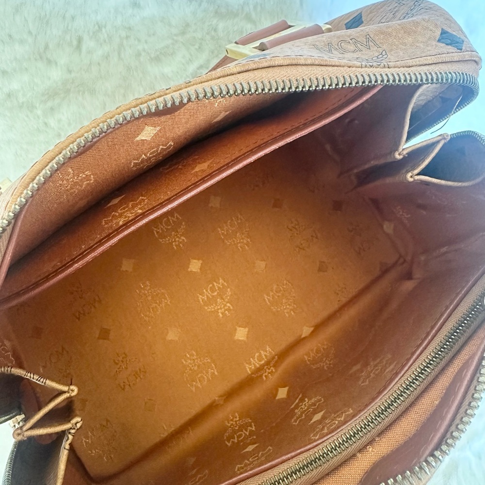 MCM Cognac Visetos Satchel - Picture 8 of 15
